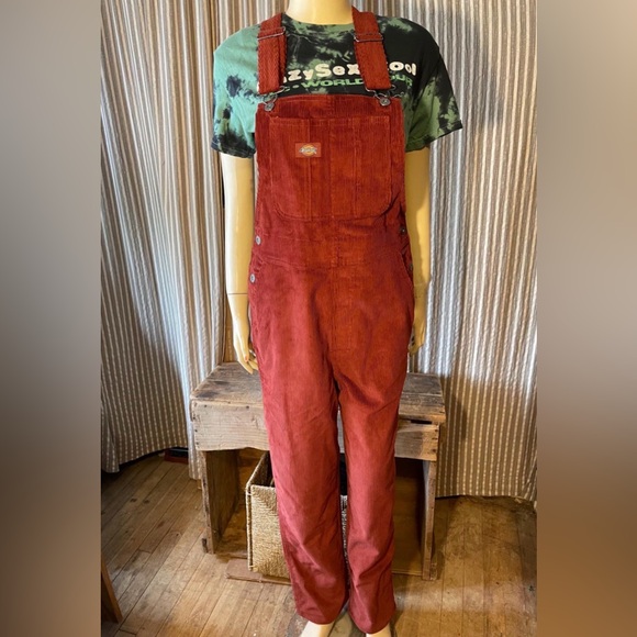 Dickies Corduroy Rust Overalls Medium - Picture 4 of 4